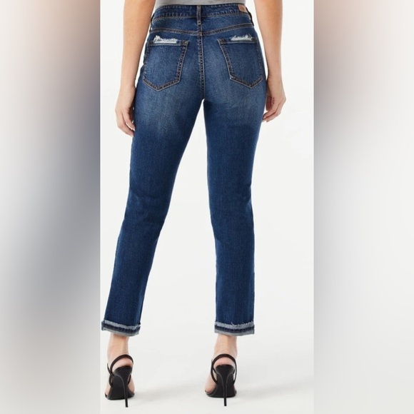 Sofia Vergara Jeans Women's Bagi,Mid Rise Boyfriend Distressed Jeans, Size 12 - Picture 2 of 8